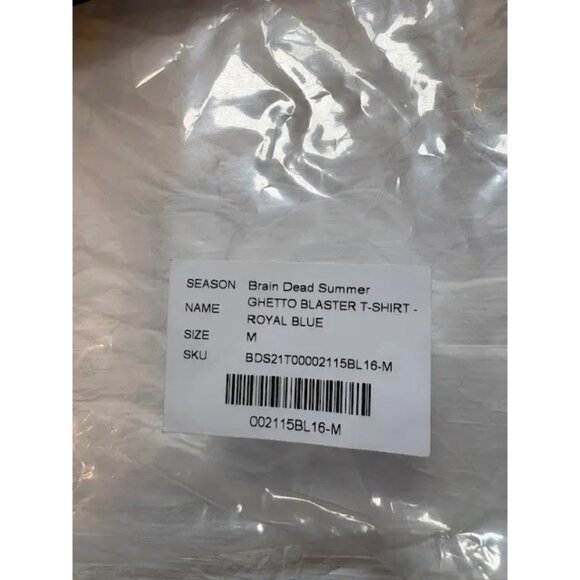 NWT Brain Dead x Them Ghetto Blaster T-Shirt, Royal Blue, Size: Medium - Picture 5 of 5